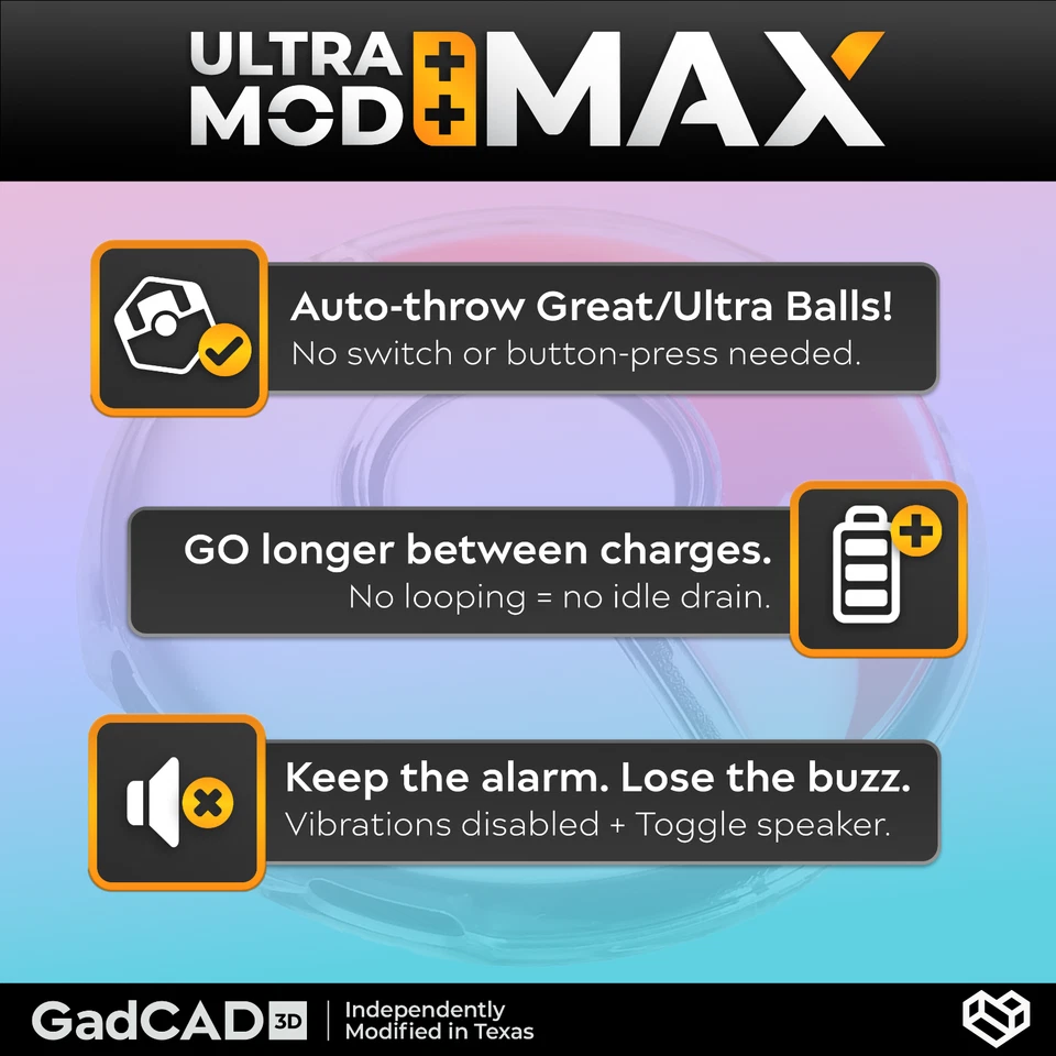 ULTRA MOD Mail-In Service for Pokémon GO Plus + | Dim LEDs (Device NOT included) - Image 3 of 4