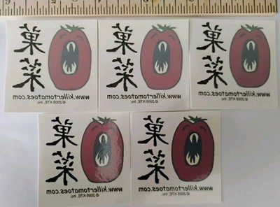 5 Vintage 2005 Attack of the Killer Tomatoes Promo Tattoo Set KIE Inc. USA SDCC