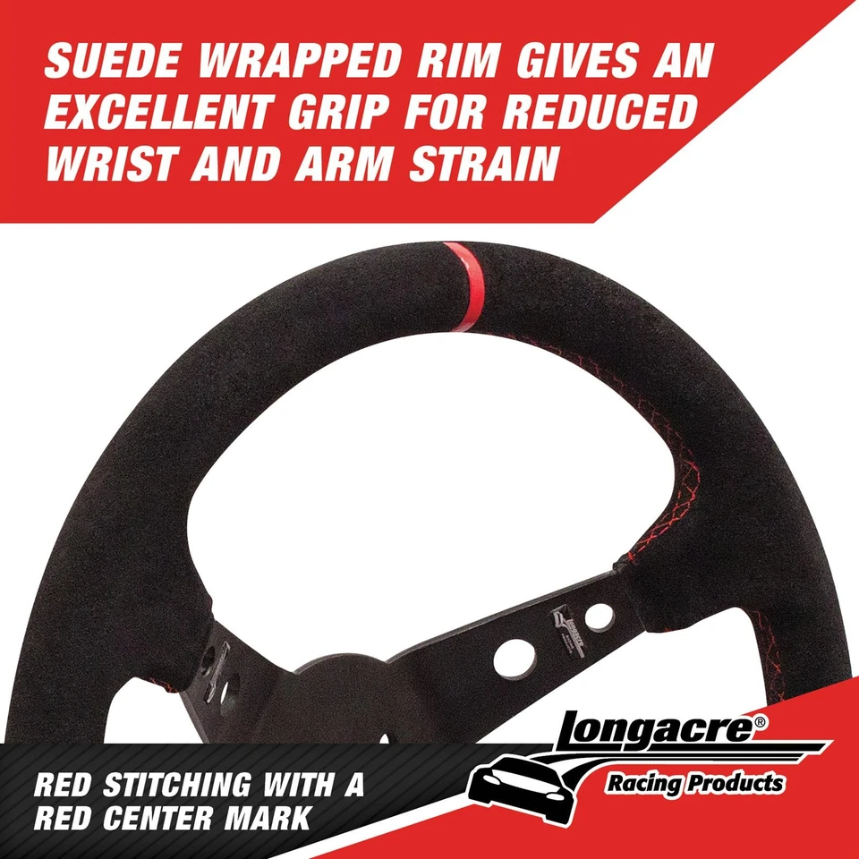 Longacre® 52-56797 Pro Alum. Rueda de carreras, llanta de gamuza, 15" negro Foto 2 de 4