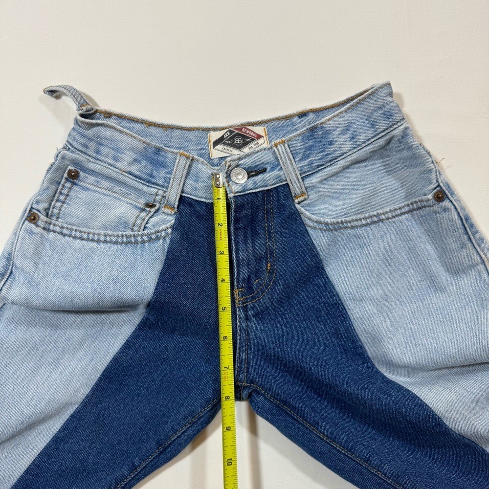 Levi's Ark Reworks Flare Jeans Patchwork Two Tone… - image 14