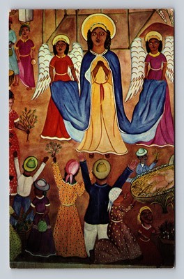 Rigaud Benoit's Nativity Panel in Episcopal Cathedral Port-au-Prince Haiti Postc