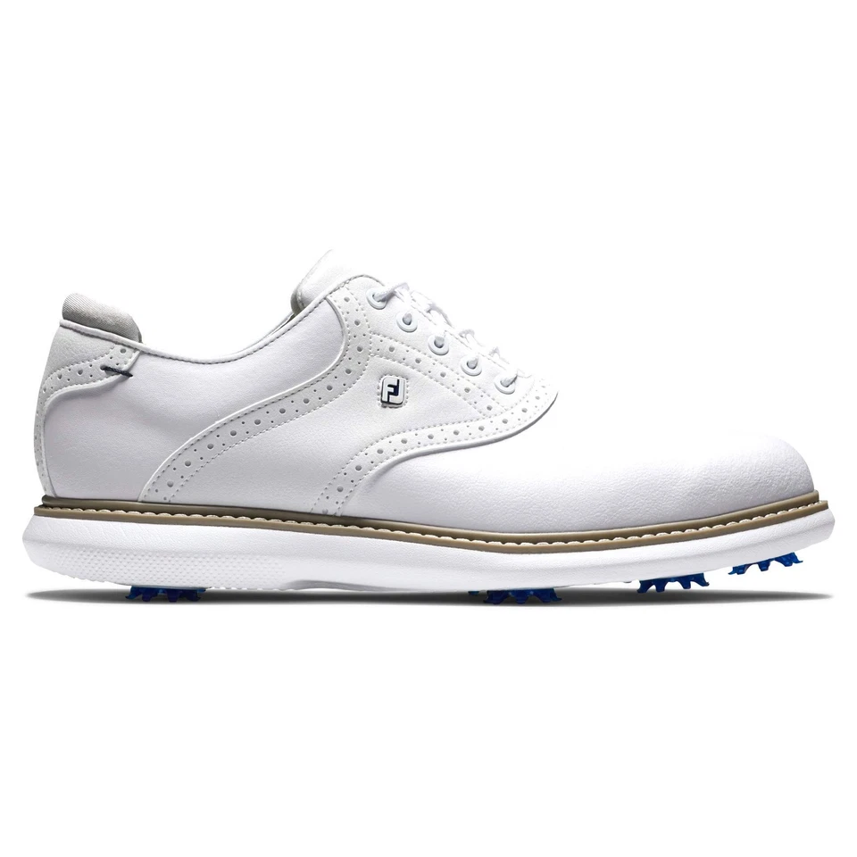 FootJoy Men's Traditions Golf Shoes 10 White/White - Image 2 of 4