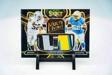 2023-2024 Khalil Mack Panini Select Prizm Multi Verse 1/1 Dual Patch Bolt MU-KMA