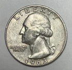1963-D 25C Washington Quarter 90% Silver