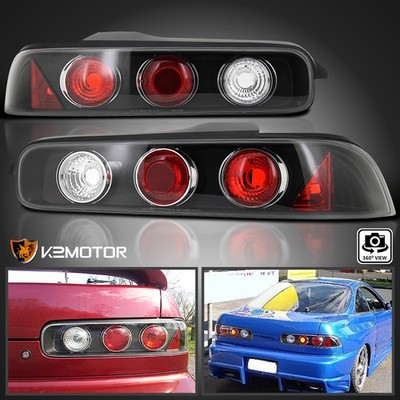 Black Fits 1994-2001 Acura Integra 2Dr Rear Brake Tail Lights