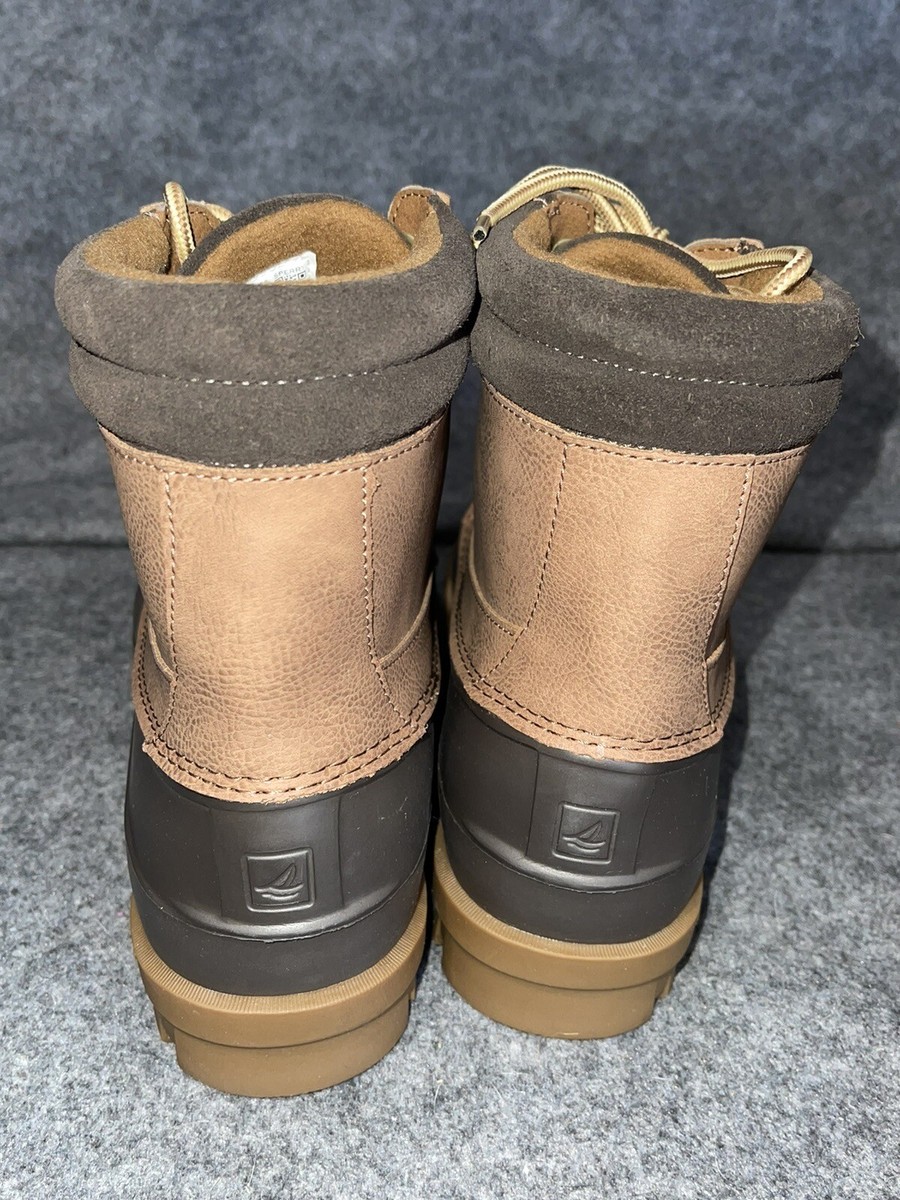 Sperry Mens Duck Boots Brewster Waterproof Tan Brown  display picture 1