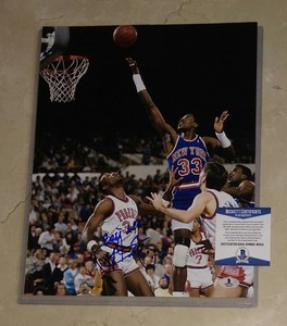 patrick ewing signed basketball