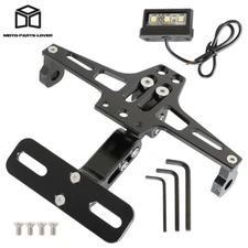 Motorcycle  Universal LED Tail Tidy License Plate Holder Fender Eliminator Light