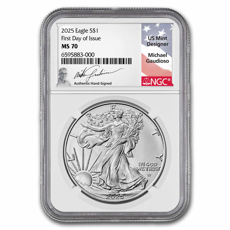 2025 American Silver Eagle MS-70 NGC (FDI, Gaudioso) | eBay