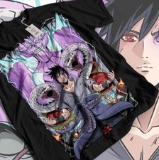Camiseta Sasuke Uchiha Manga Strip Naruto Anime Manga Unisex Camiseta Camiseta Suave