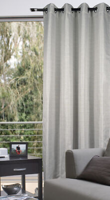 Ösenschal 140x235cm Mora Grau Voile Dekoschal Gardine Vorhang Portiere Store 