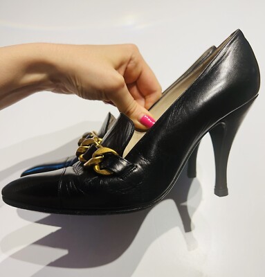 希少✨CHANEL Classic Leather Pumps 90s
