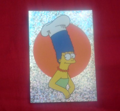 THE SIMPSONS 2001 PANINI FOLIE STICKER # H MARGE IN CHEF'S HAT 20th C FOX ITALY 