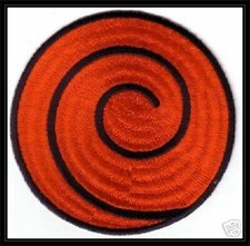 8 INCH NARUTO RED SPIRAL  PATCH - LGNARUTO2