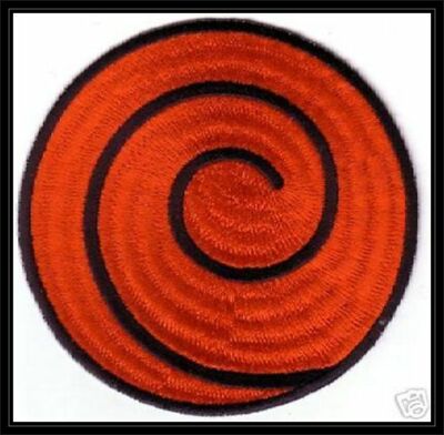 8 INCH NARUTO RED SPIRAL  PATCH - LGNARUTO2