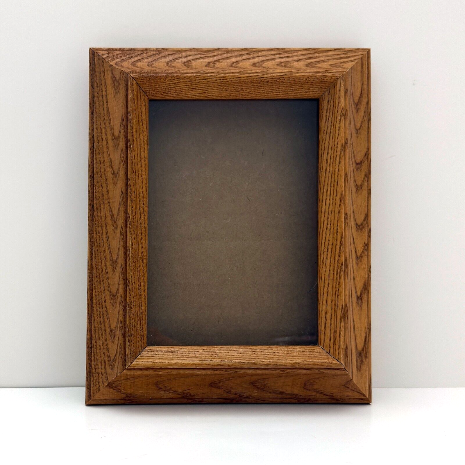Vintage Solid Oak Wood Picture Frame with Deep Profile Design