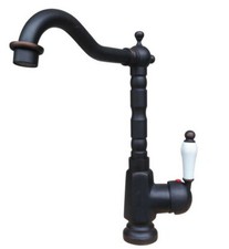 Black Oil Rubbed Brass Bathroom Kitchen Bar Vessel Sink Swivel Faucet Tap snf335