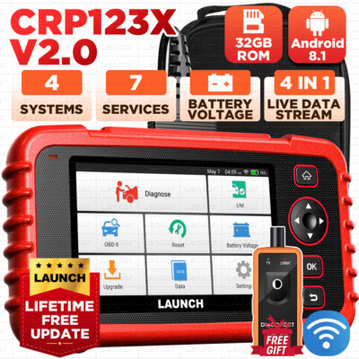 2025 LAUNCH CRP123X V2.0 OBD2 Diagnostic Scanner Tool Throttle DPF Oil Reset SAS