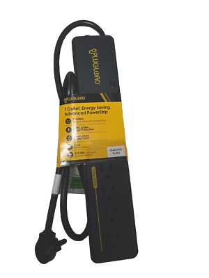 NEW 7 Outlet Energy Saving Advanced Power Strip Made By PlugLoad Heavy Duty