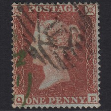 Product Image: K28_11 GB QV 1854 1d RED-BROWN PLATE 175 SG17-C1(1) QE VFU GREEN TOWN CANCEL