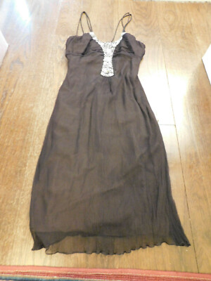 Motivi Celestial Double Spaghetti Strap Dress Beaded Faux Pearl Rhinestone  sz S | eBay