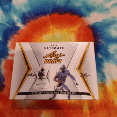 2012 Leaf Ultimate Draft Football Hobby Box - 3 Auto/Box - Factory Sealed