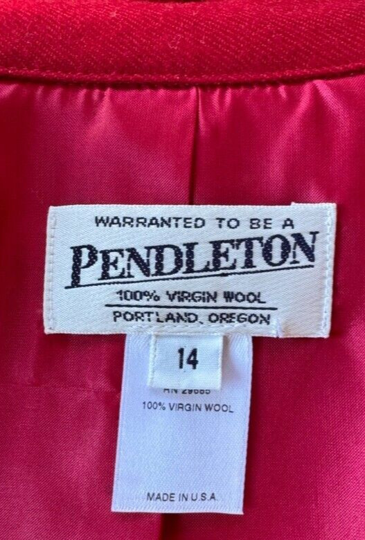 Pendleton Jacket Womens 14 Regular Red Wool Butto… - image 11