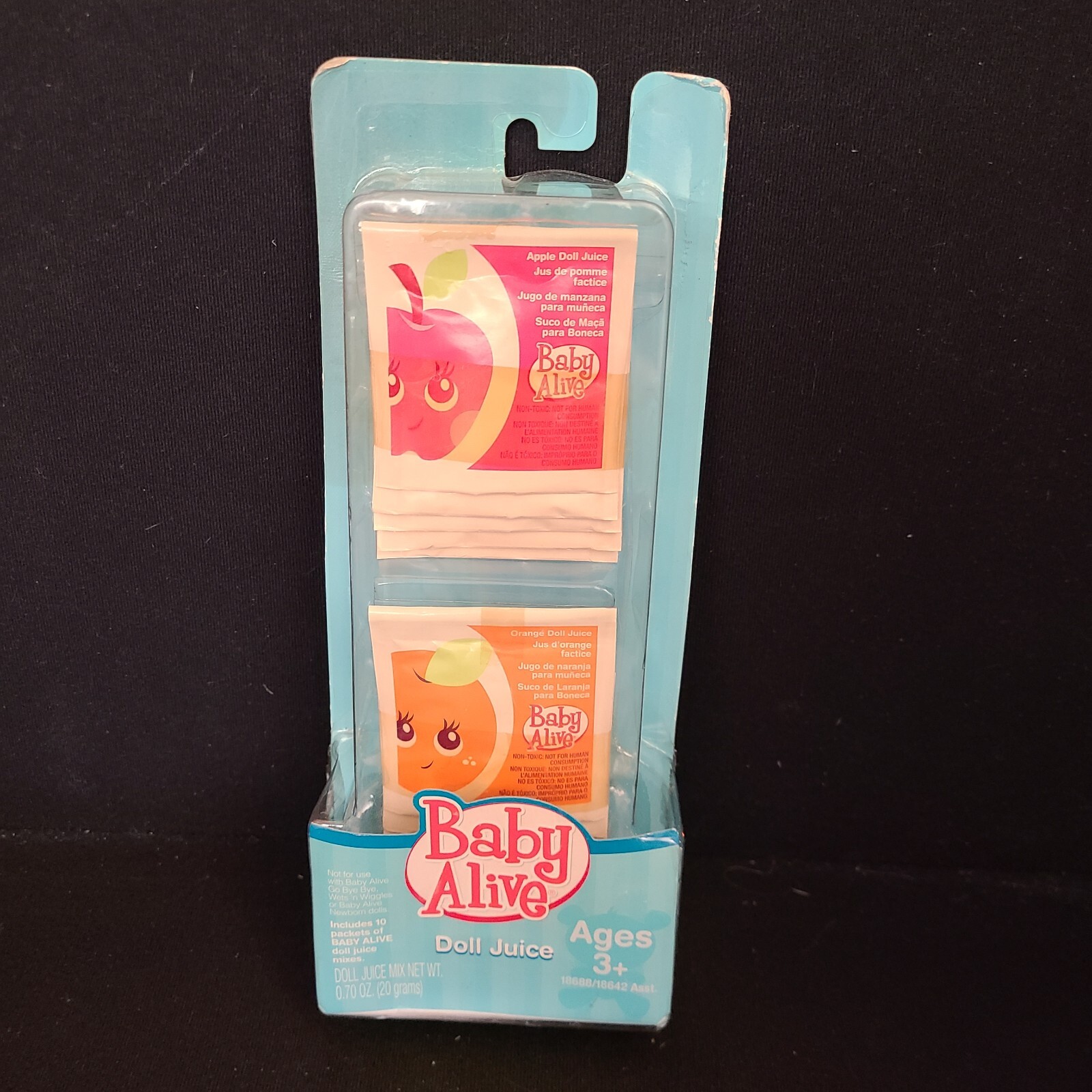 Baby Alive Doll Juice Packets Hasbro Apple Orange Packaging 