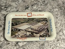 Vintage Ohio Art Company Metal Tray Bryan Ohio Etch A Sketch Factory