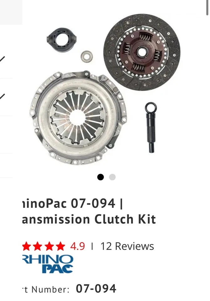 Kit de embrague de transmisión Mazda MX-6 1993-2002 Probe 626 2,0 L 07-094 RHINO PAC Foto 2 de 2