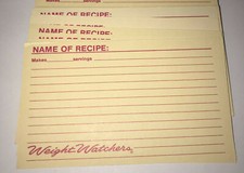 10 Vtg Weight Watcher Blank Recipe Cards Cooking Baking Retro Diet Junk Journal 