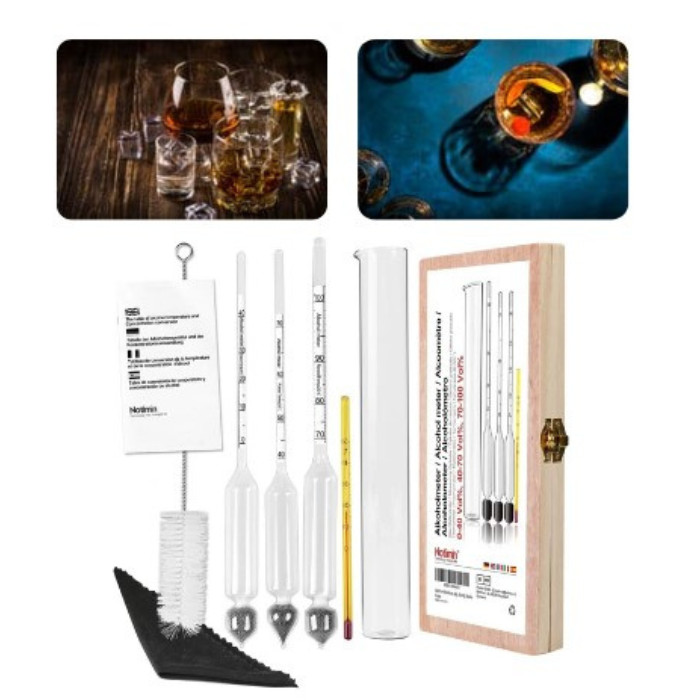 Notimin Alkoholmeter 3 Pcs 0-40 Vol%, 40-70 Vol%, 70-100 Vol% Alkoholmessgerät