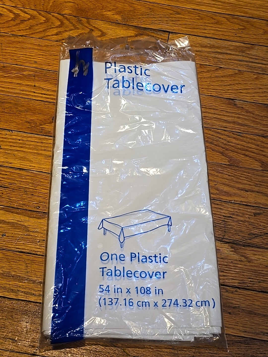 Hoffmaster Table Cover,Plastic,54Inx108in,Wht