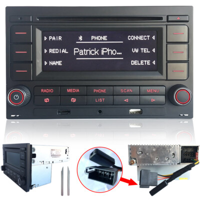 Car Radio RCN210 CD Player USB MP3 AUX Bluetooth For VW Golf MK4 Passat B5 Polo 