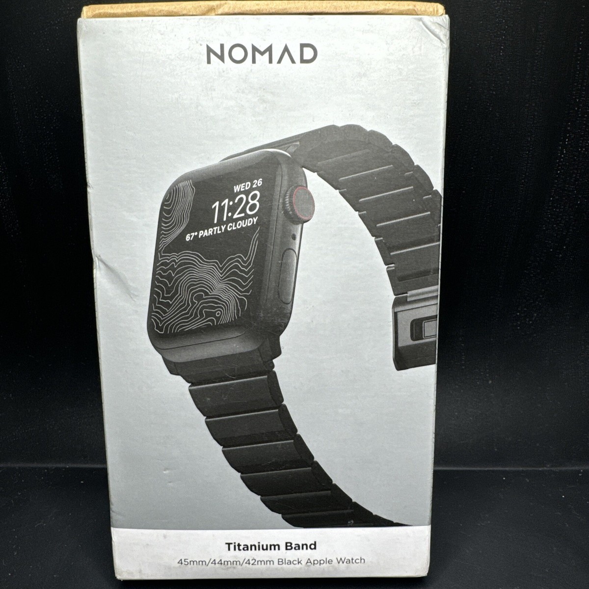 Nomad Titanium Band for Apple Watch - Black 42mm/44mm/45mm | eBay