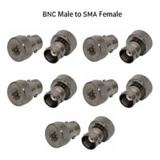 10xAdapter BNC Female to SMA Male Jack Connector RF Coaxial Black Radio adaptor
