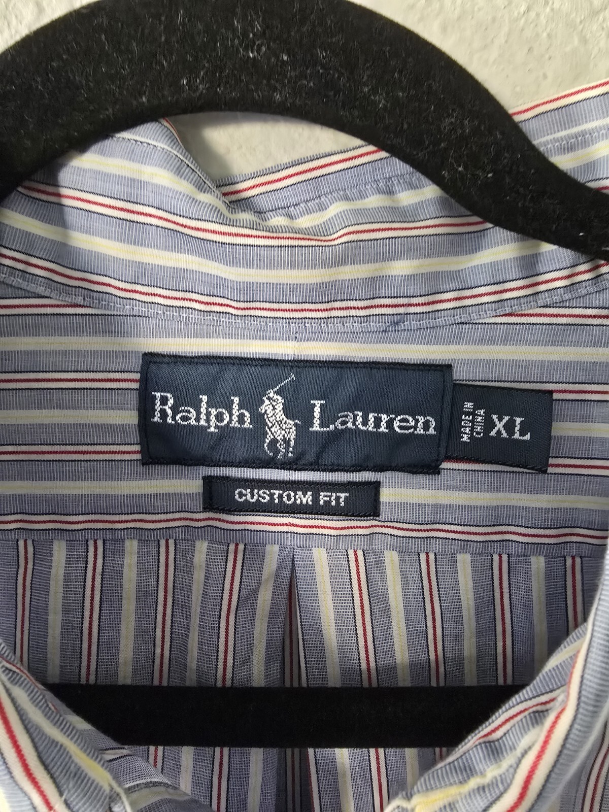 Camicia Ralph Lauren uomo XL a righe con bottoni manica lunga pony ottima