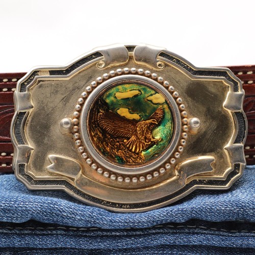 Vintage Eagle Hawk Mens Western Belt 