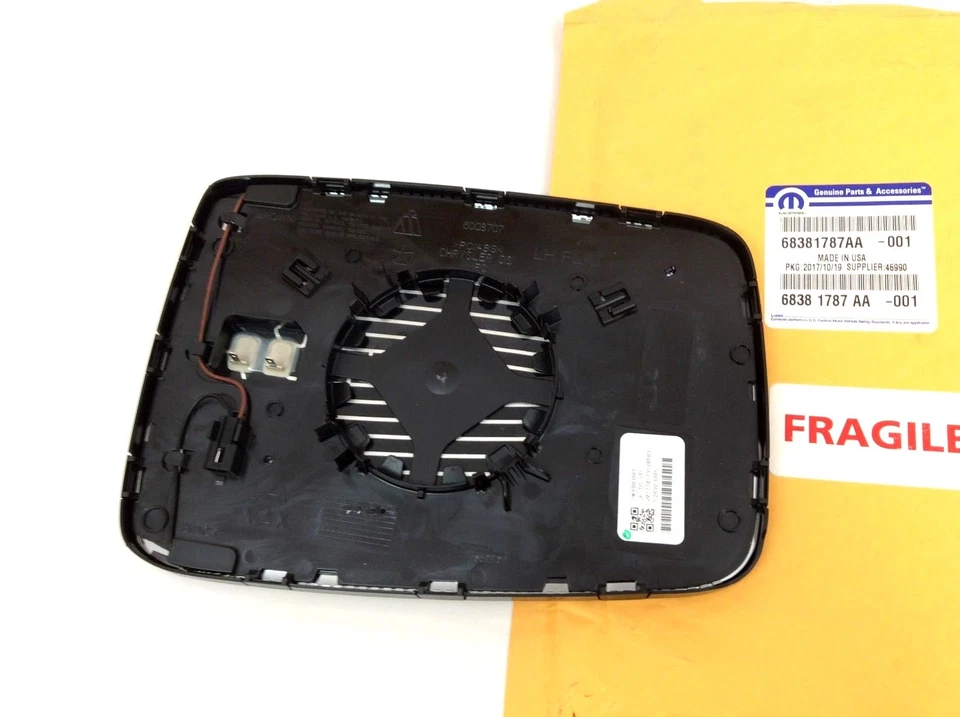 Ram 2017-2023 lado del conductor eléctrico plegable automático espejo retrovisor vidrio OEM Foto 2 de 3