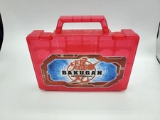 Bakugan Battle Brawlers Carry Case Carrying Storage Holds 24 Pyrus Red