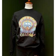Brains Change Graphic Black Crewneck Made in USA Size S