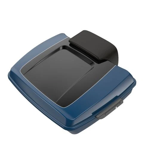 Soporte de montaje Reef Blue/Vivid Black Chopped Tour Pack 2-UP para 97+ Harley Foto 4 de 4