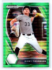 2021 Panini Prizm Draft Picks #PDP91 Ricky Tiedemann Green Pulsar Prizm