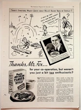 Post's 40% Bran Flakes 1934 Vintage Print Advertisement Cereal Ad Art
