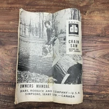 David Bradley db Sears Chain Saw 917.60003 Owner Manual 917.61406 Vintage