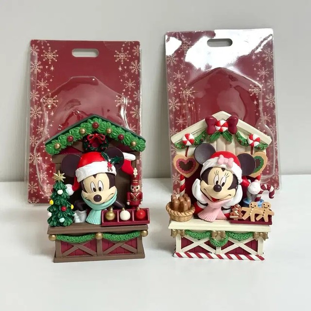 Christmas Mickey Minnie Figure Set Heavy Quality New