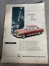 Mercedes Benz Reklame Werbung Litfaßsäule Plakat alter Druck Werbedruck