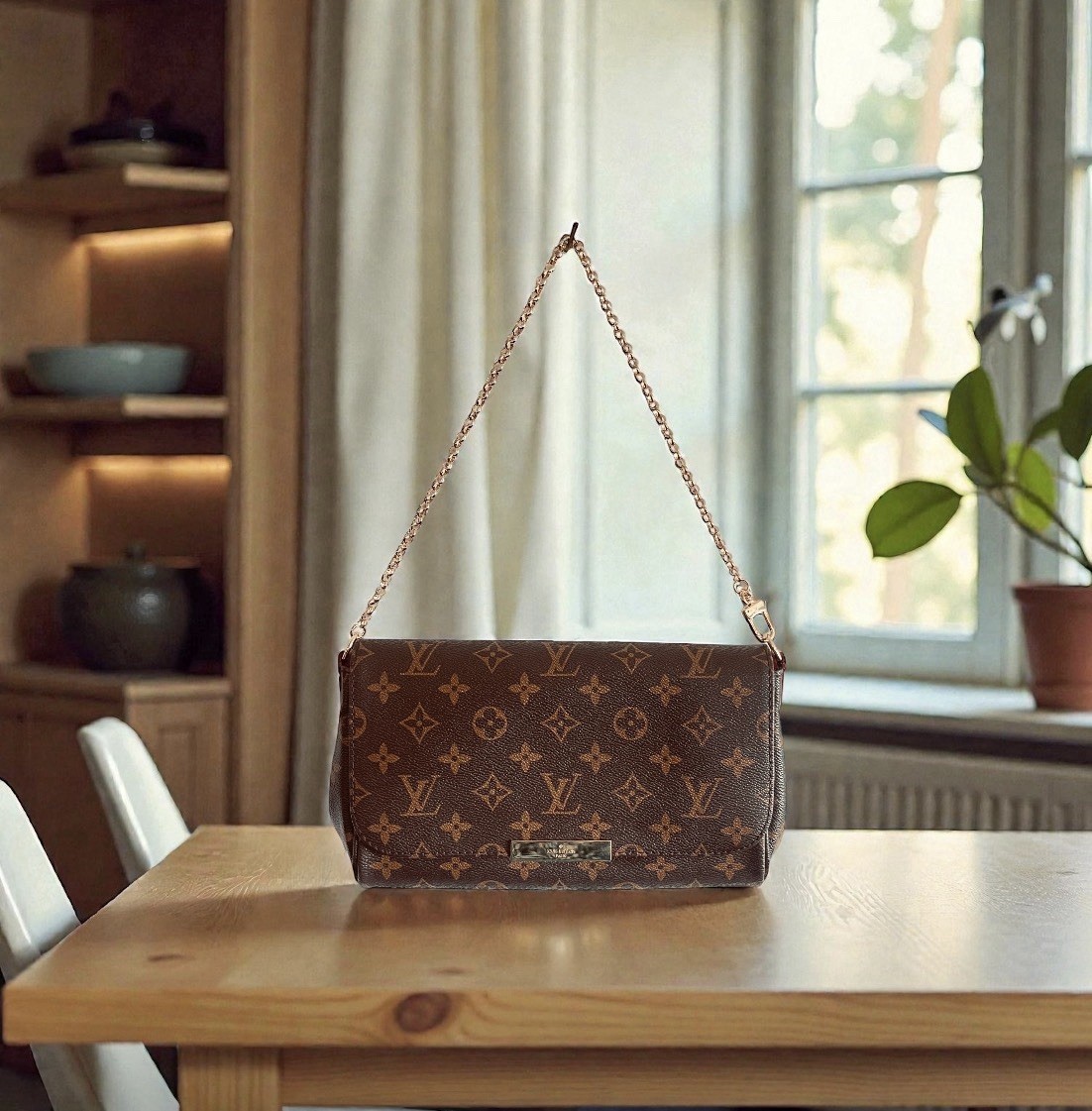 Authentic Ladies Louis Vuitton Monogram Favorite MM Hand Bag/Shoulder Bag image 6