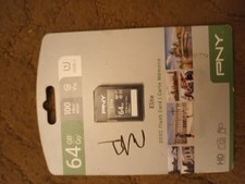 PNY 64GB Micro SD Card With SD Card Adapter microSDXC - NEW