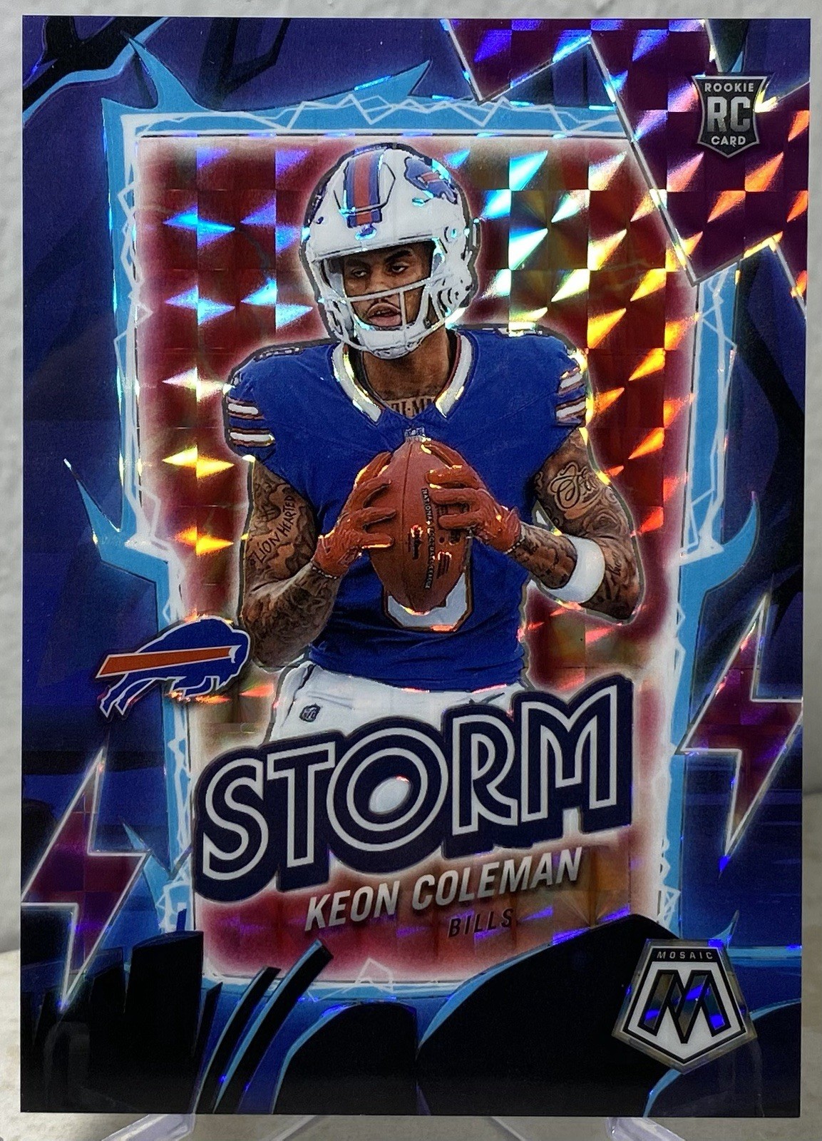 Keon Coleman Panini Mosaic Storm #15 Purple
